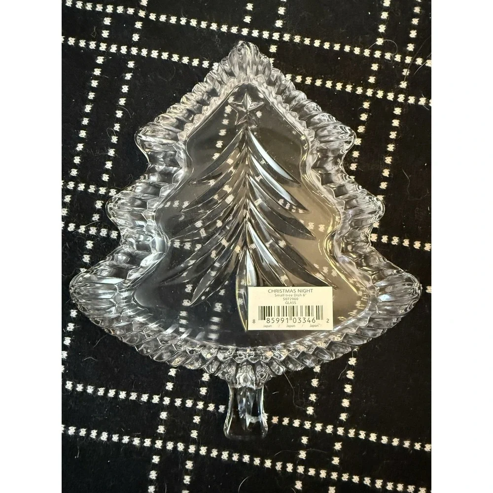 Mikasa Crystal Christmas Tree Dish 6